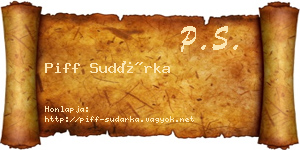 Piff Sudárka névjegykártya